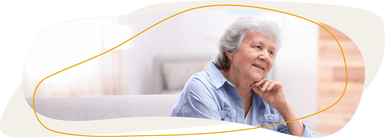 An older woman smiling