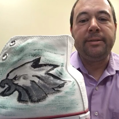 Tommy’s Philadelphia Eagles shoe art